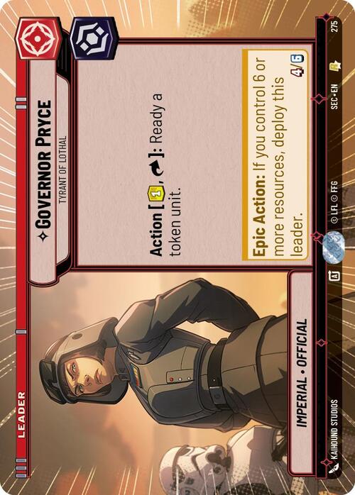 Governatrice Pryce, Tiranna Di Lothal Card Front