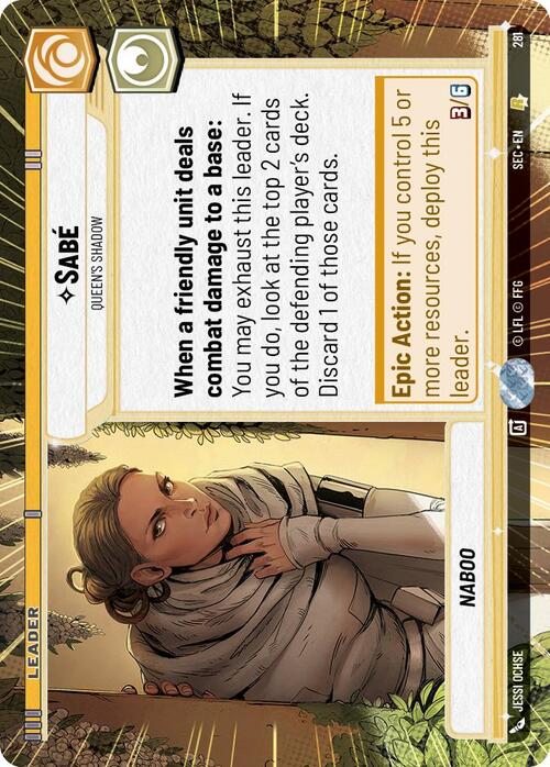 Sabé - Queens Shadow Card Front
