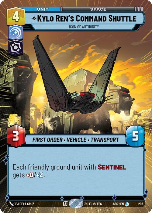 Kylo Rens Command Shuttle - Icon of Authority Card Front
