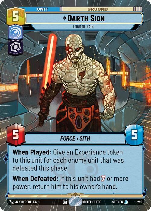Darth Sion - Lord of Pain Card Front