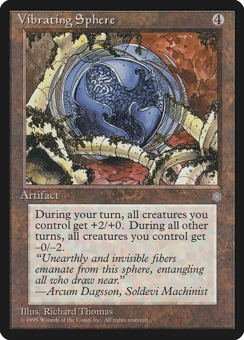 Vibrating Sphere Card Front