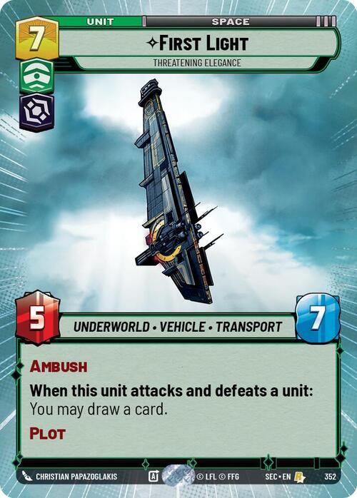 First Light - Threatening Elegance Card Front