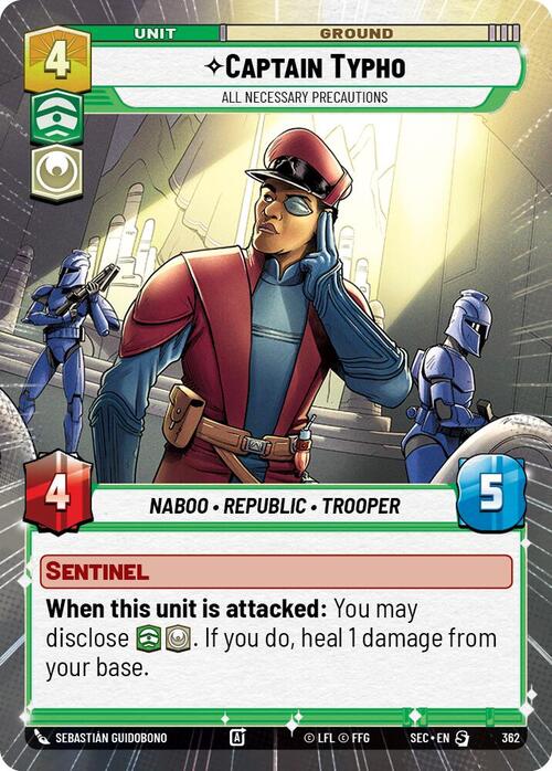 Captain Typho - All Necessary Precautions Card Front