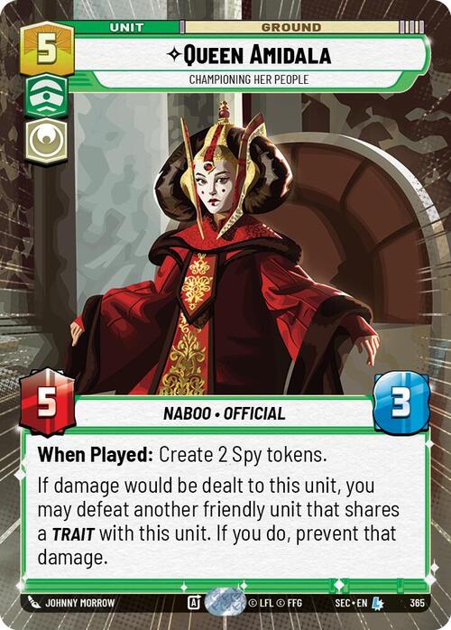 Queen Amidala - Championing Her People Card Front