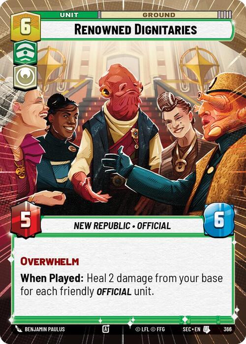 Renowned Dignitaries Card Front