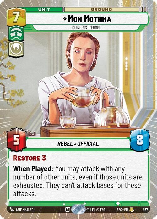 Mon Mothma - Clinging to Hope Card Front