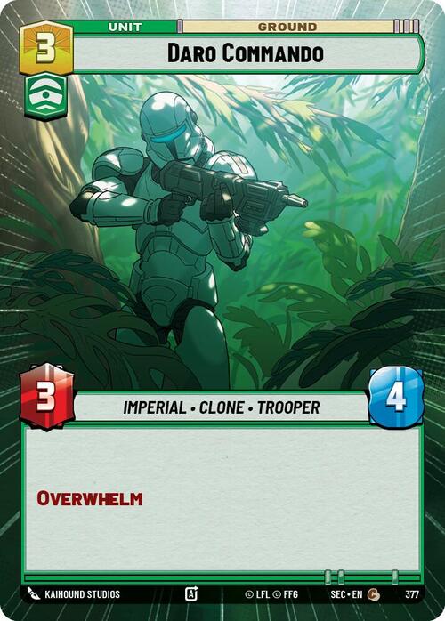 Daro Commando Card Front