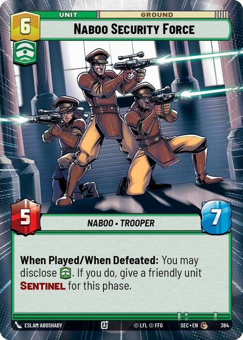 Squadra di Sicurezza di Naboo Card Front