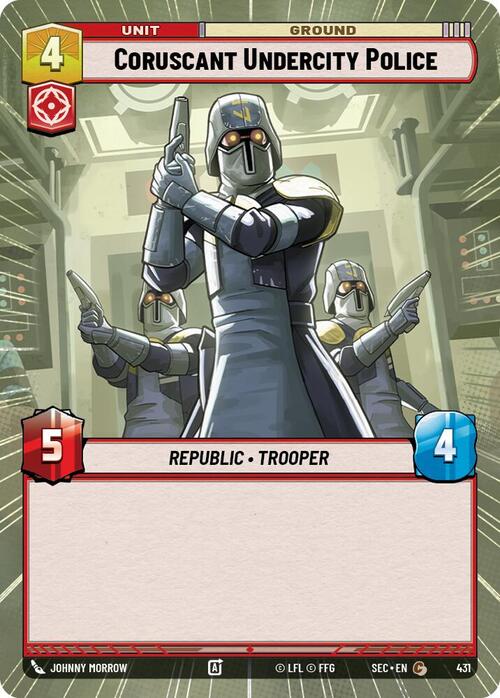 Polizia dei Bassifondi di Coruscant Card Front