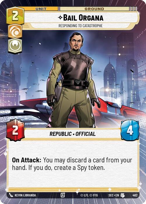 Bail Organa - Responding to Catastrophe Card Front