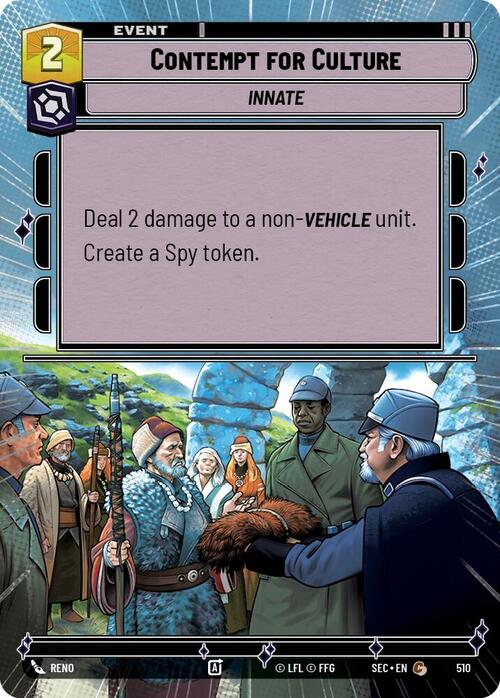 Contempt for Culture Card Front