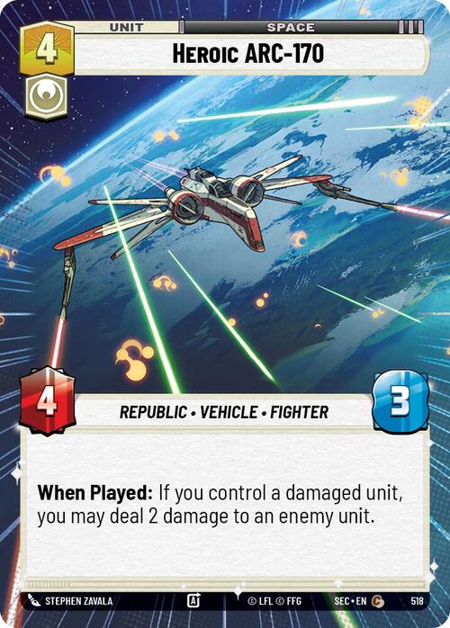 Heroic ARC-170 Card Front