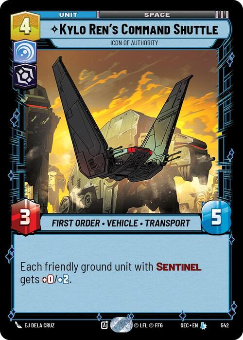 Kylo Rens Command Shuttle - Icon of Authority Card Front