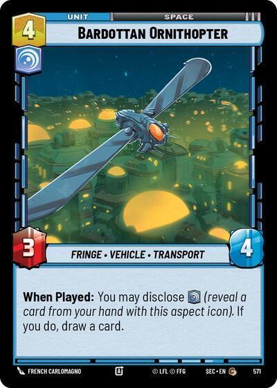 Bardottan Ornithopter Card Front