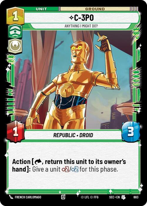 C-3PO - Anything I Might Do? Card Front