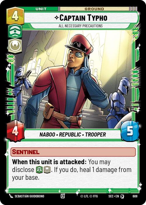 Captain Typho - All Necessary Precautions Card Front
