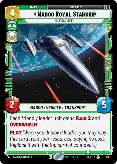 Naboo Royal Starship - Fit For A Queen Card Front