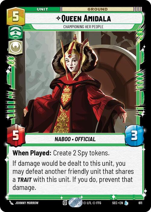Queen Amidala - Championing Her People Card Front