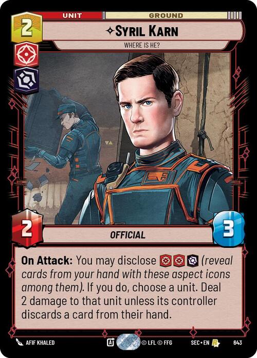 Syril Karn - Where Is He? Card Front