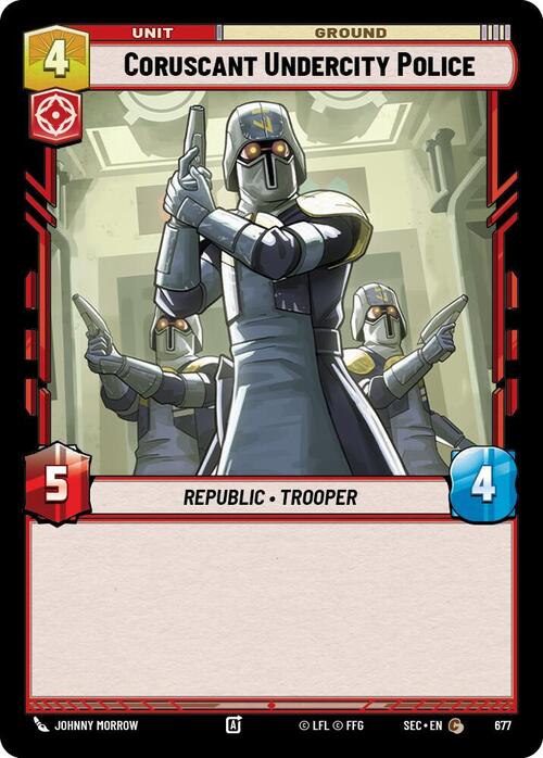 Coruscant Undercity Police Card Front