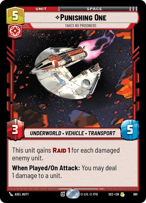 Punishing One - Takes No Prisoners Card Front