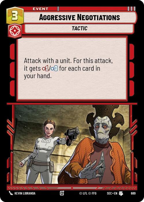Aggressive Negotiations Card Front