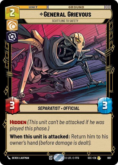 General Grievous - Scuttling to Safety Card Front