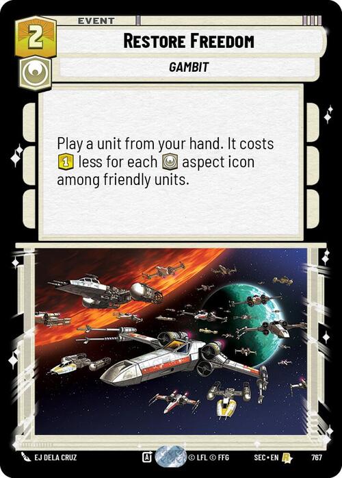 Restore Freedom Card Front