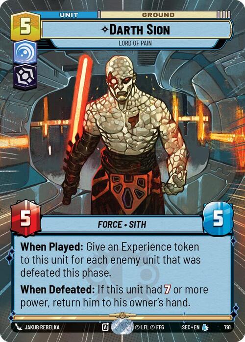 Darth Sion - Lord of Pain Card Front