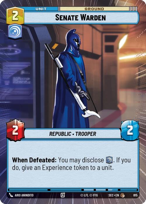Senate Warden Card Front