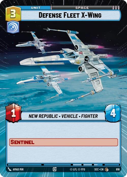 Defense Fleet X-Wing Card Front