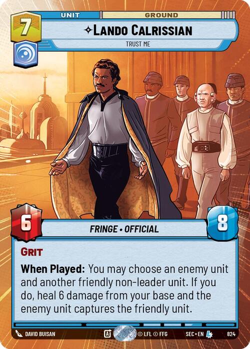 Lando Calrissian - Trust Me Card Front