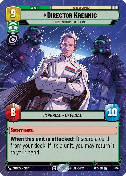 Direttore Krennic, Non Ho Perso Altro Che Tempo Card Front