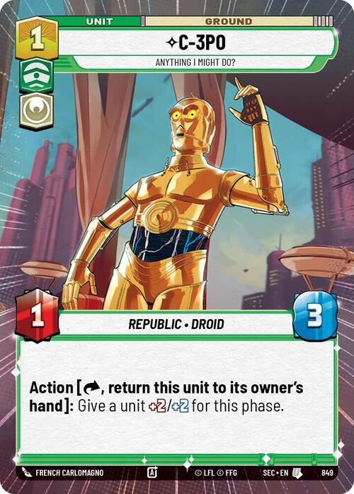 C-3PO, Anything I Might Do? Card Front