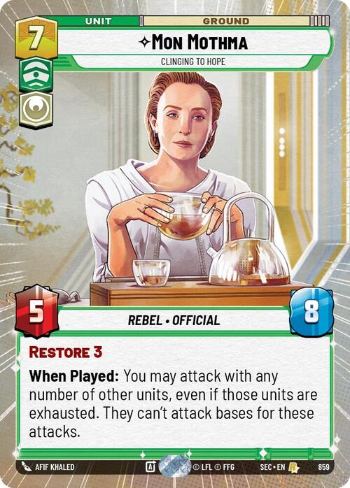 Mon Mothma - Clinging to Hope Card Front