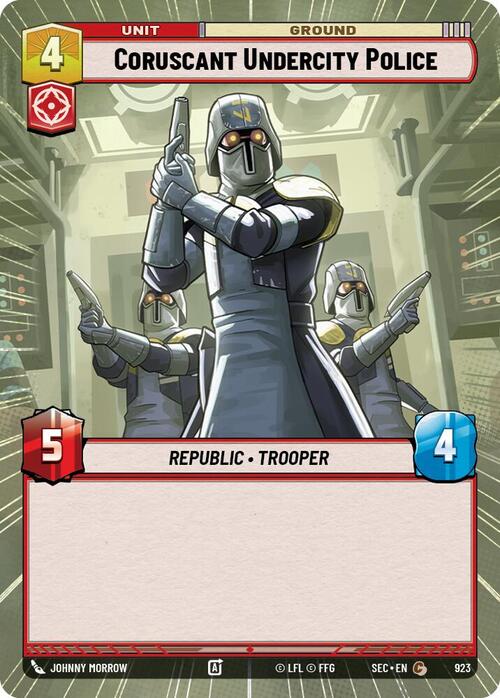 Coruscant Undercity Police Card Front