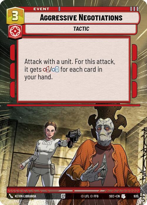Aggressive Negotiations Card Front