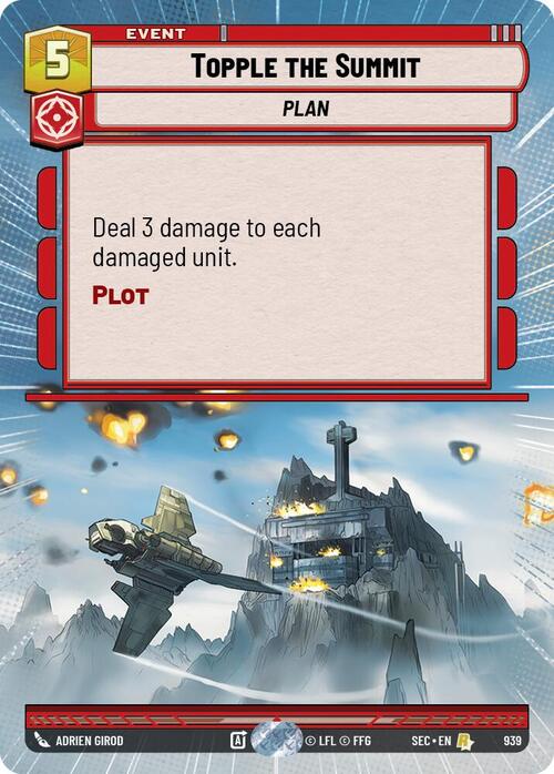 Topple the Summit Card Front