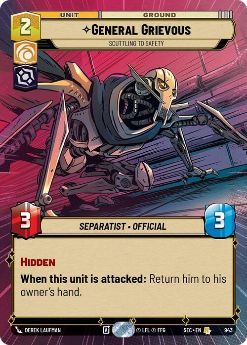 General Grievous - Scuttling to Safety Card Front