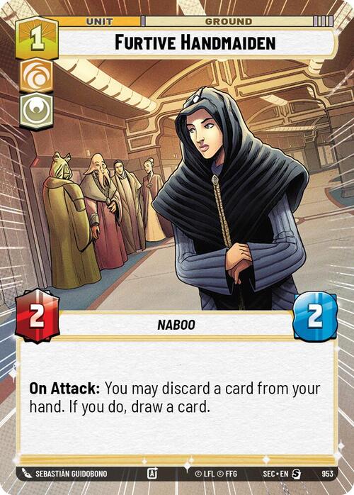 Furtive Handmaiden Card Front