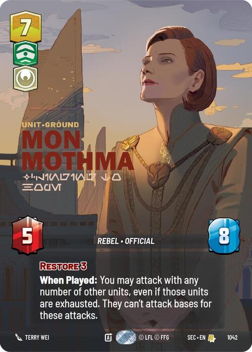 Mon Mothma - Clinging to Hope Card Front
