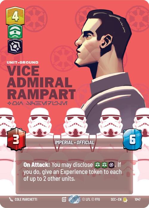 Vice Admiral Rampart - On Schedule Card Front