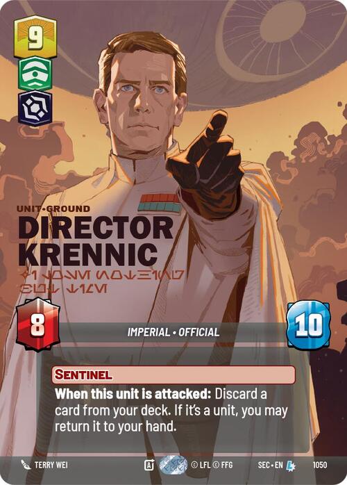Director Krennic - I Lose Nothing But Time Card Front