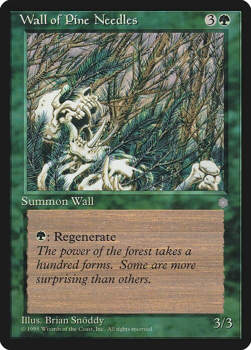 Wall of Pine Needles Card Front