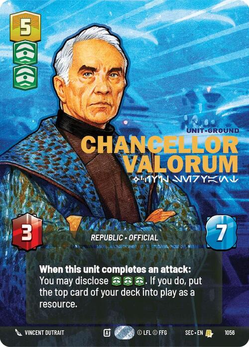 Chancellor Valorum - Civil Servant Card Front