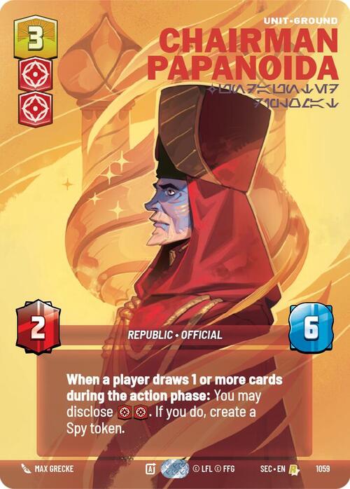 Chairman Papanoida - Undaunted Diplomat Card Front