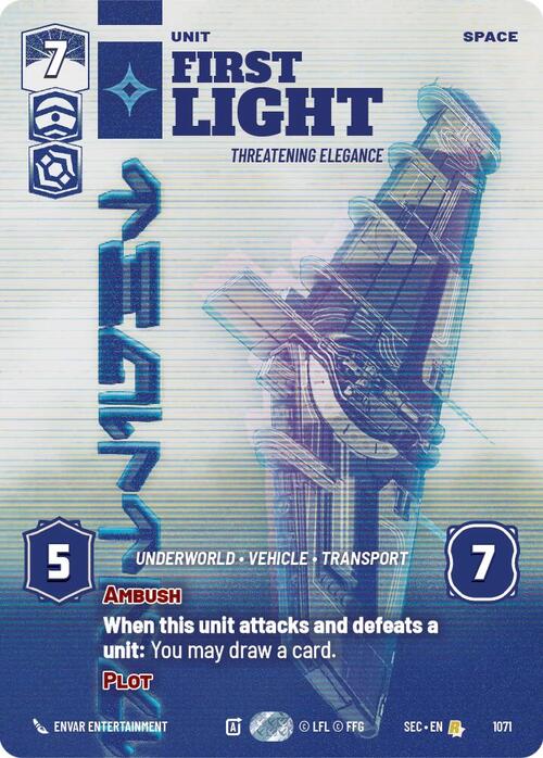 First Light - Threatening Elegance Card Front