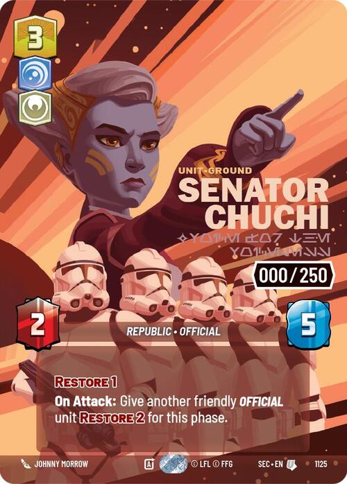 Senator Chuchi - Voice for the Voiceless Card Front