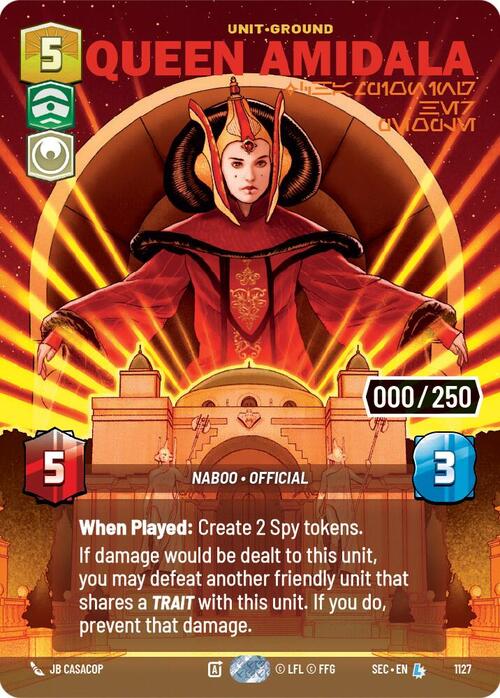Queen Amidala - Championing Her People Card Front