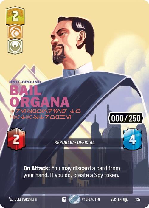 Bail Organa - Responding to Catastrophe Card Front